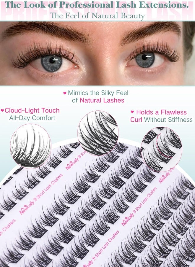 Newcally 8-10-12MM Short Lash Clusters Kit Natural Look DIY Lash Extension Kit C-curly Eyelash Clusters Kit Ultra Thin Lash Band Individual Lashes Kit by Newcally - Image 4